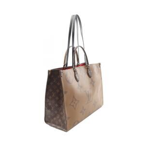 Louis Vuitton the Shoulder Go Canvas Leather Bag Giant On Reverse Monogram Brown
